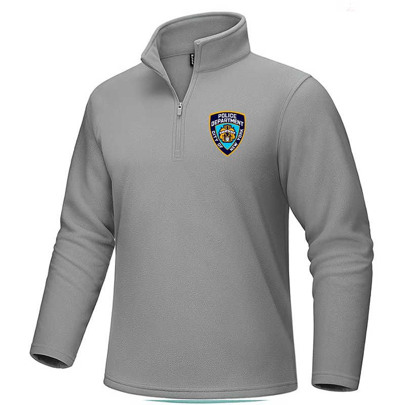 Men's NYPD MAGCOMSEN Quarter-Zip Pullover Polar Fleece Sweatshirt Stand Collar Long Sleeve Shirt for Men Thermal Winter Fall