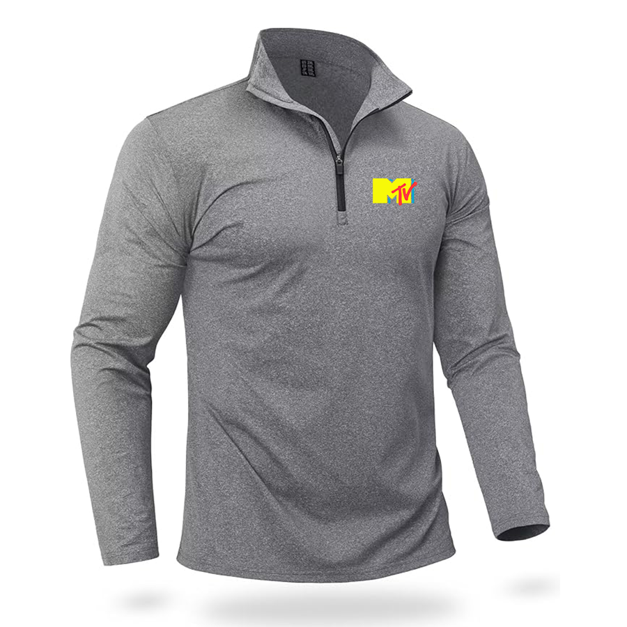 Men's M.T.V Quarter Zip Pullover Premium Fleece Lined Heather Long Sleeve Golf Shirts Midweight 1/4 Half Zip Sweatshirts