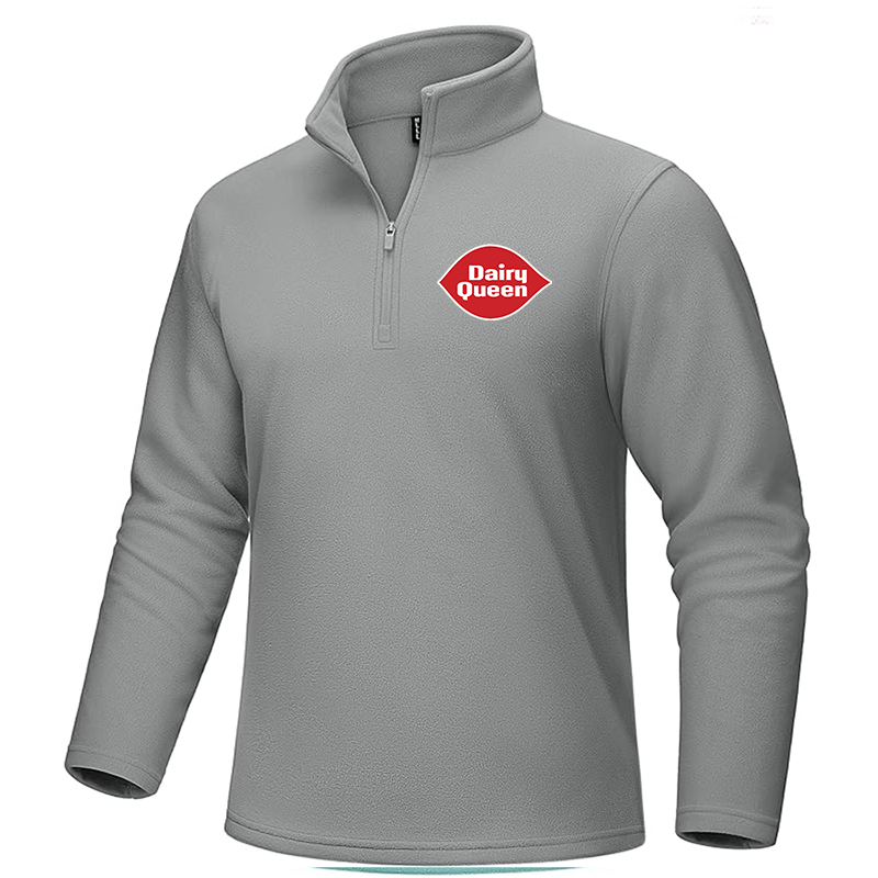 Men's Dairy Queen MAGCOMSEN Quarter-Zip Pullover Polar Fleece Sweatshirt Stand Collar Long Sleeve Shirt for Men Thermal Winter Fall