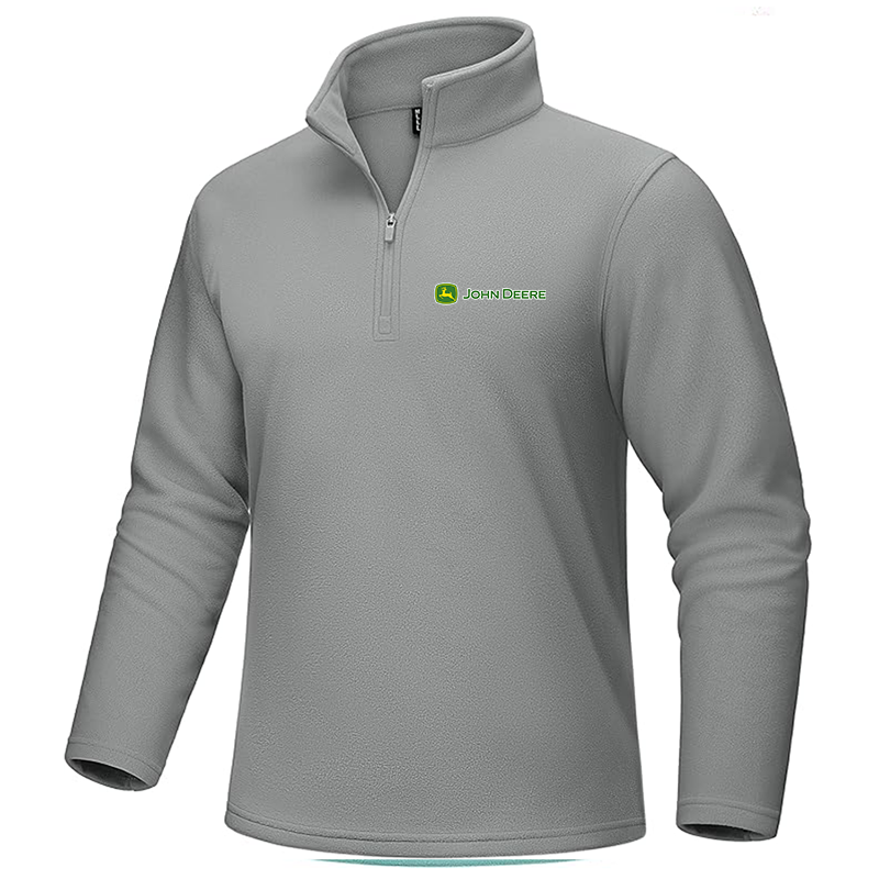 Men's John Deere MAGCOMSEN Quarter-Zip Pullover Polar Fleece Sweatshirt Stand Collar Long Sleeve Shirt for Men Thermal Winter Fall