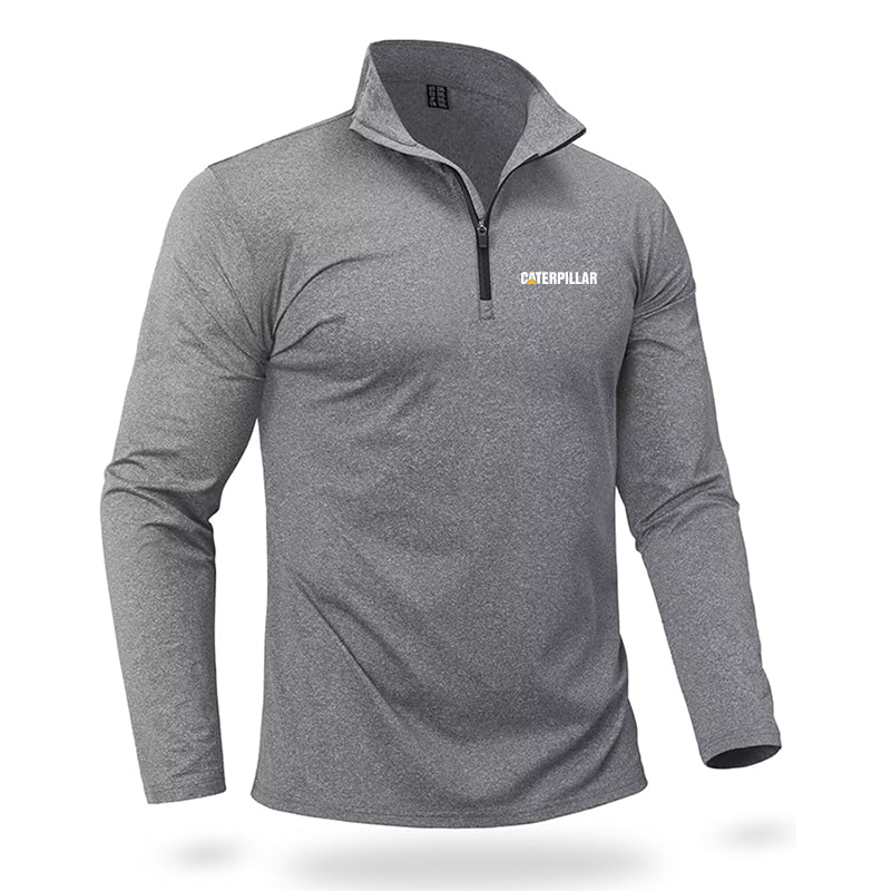 Men's Caterpillar Quarter Zip Pullover Premium Fleece Lined Heather Long Sleeve Golf Shirts Midweight 1/4 Half Zip Sweatshirts