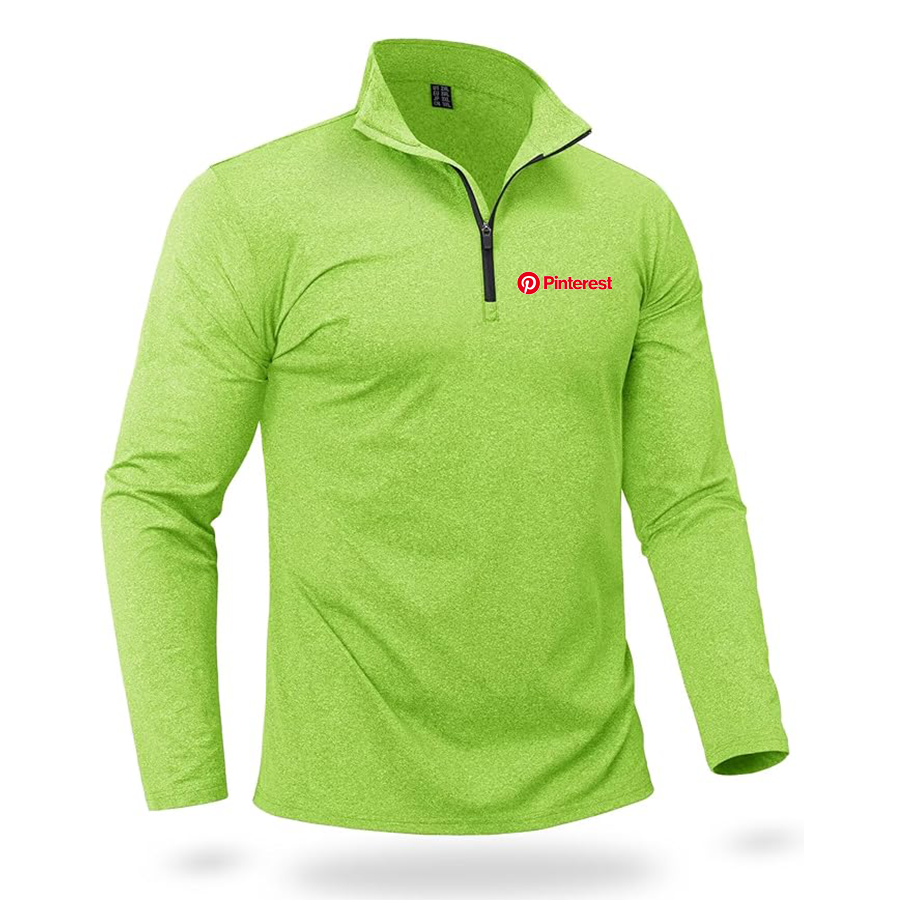 Men's Pinterest Quarter Zip Pullover Premium Fleece Lined Heather Long Sleeve Golf Shirts Midweight 1/4 Half Zip Sweatshirts