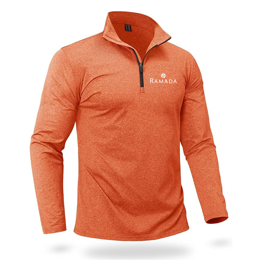 Men's Ramada Quarter Zip Pullover Premium Fleece Lined Heather Long Sleeve Golf Shirts Midweight 1/4 Half Zip Sweatshirts