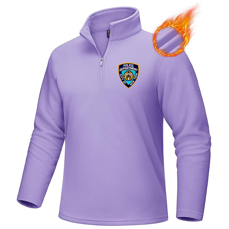 Men's NYPD MAGCOMSEN Quarter-Zip Pullover Polar Fleece Sweatshirt Stand Collar Long Sleeve Shirt for Men Thermal Winter Fall