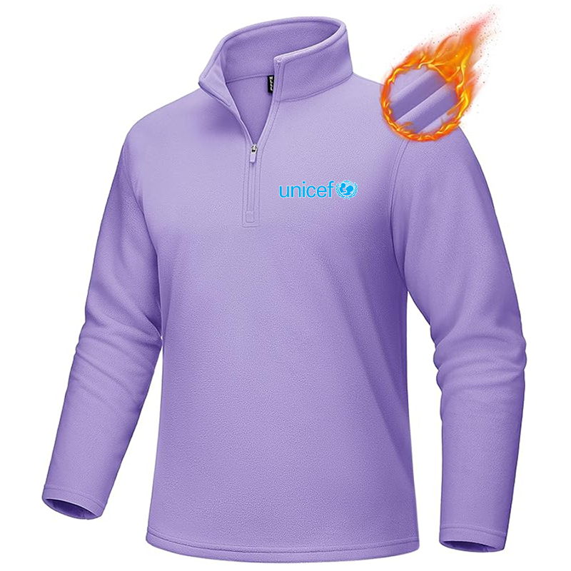 Men's UNICEF MAGCOMSEN Quarter-Zip Pullover Polar Fleece Sweatshirt Stand Collar Long Sleeve Shirt for Men Thermal Winter Fall
