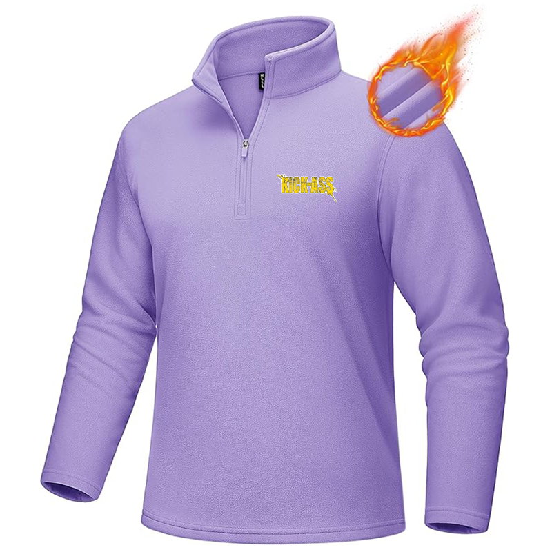Men's Kick-Ass MAGCOMSEN Quarter-Zip Pullover Polar Fleece Sweatshirt Stand Collar Long Sleeve Shirt for Men Thermal Winter Fall