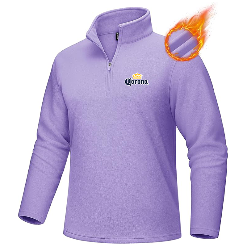 Men's Corona MAGCOMSEN Quarter-Zip Pullover Polar Fleece Sweatshirt Stand Collar Long Sleeve Shirt for Men Thermal Winter Fall
