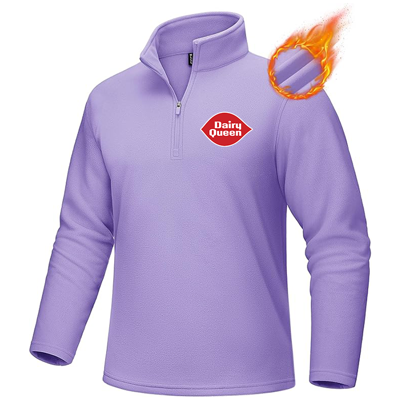 Men's Dairy Queen MAGCOMSEN Quarter-Zip Pullover Polar Fleece Sweatshirt Stand Collar Long Sleeve Shirt for Men Thermal Winter Fall
