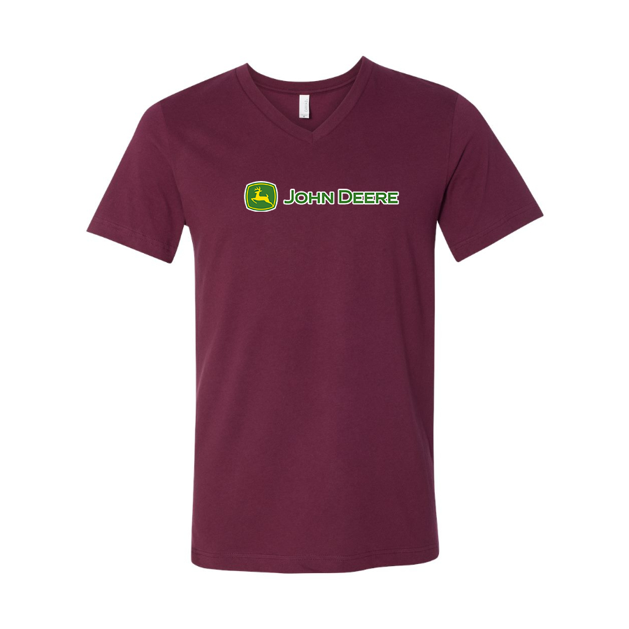 Men's John Deere BELLA CANVAS Jersey V-Neck Tee