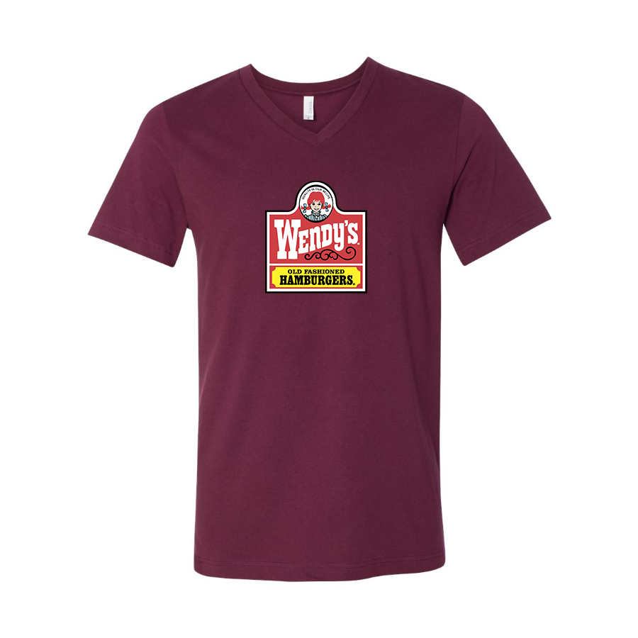 Men's Wendy's BELLA CANVAS Jersey V-Neck Tee