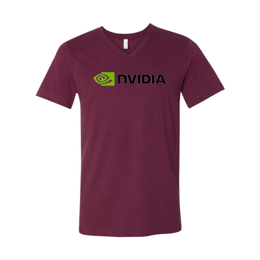 Men's NVIDIA BELLA CANVAS Jersey V-Neck Tee