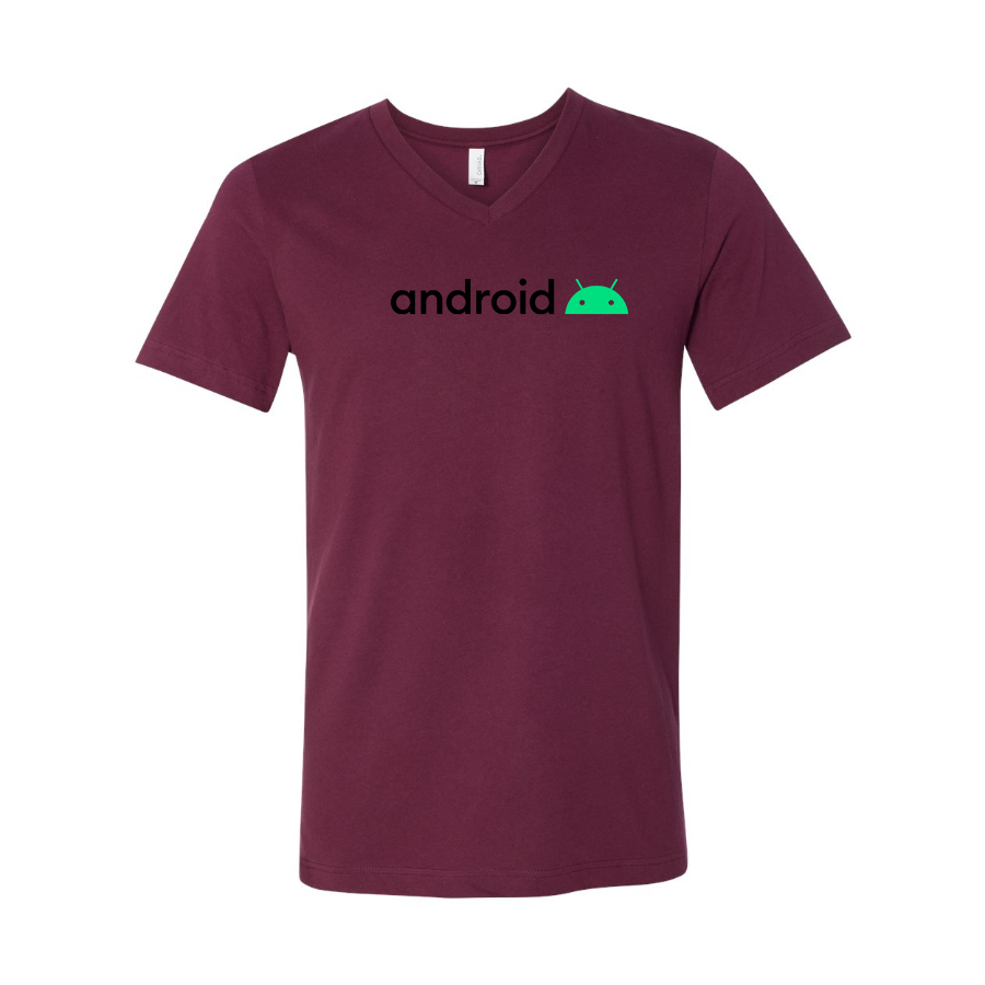 Men's Android BELLA CANVAS Jersey V-Neck Tee