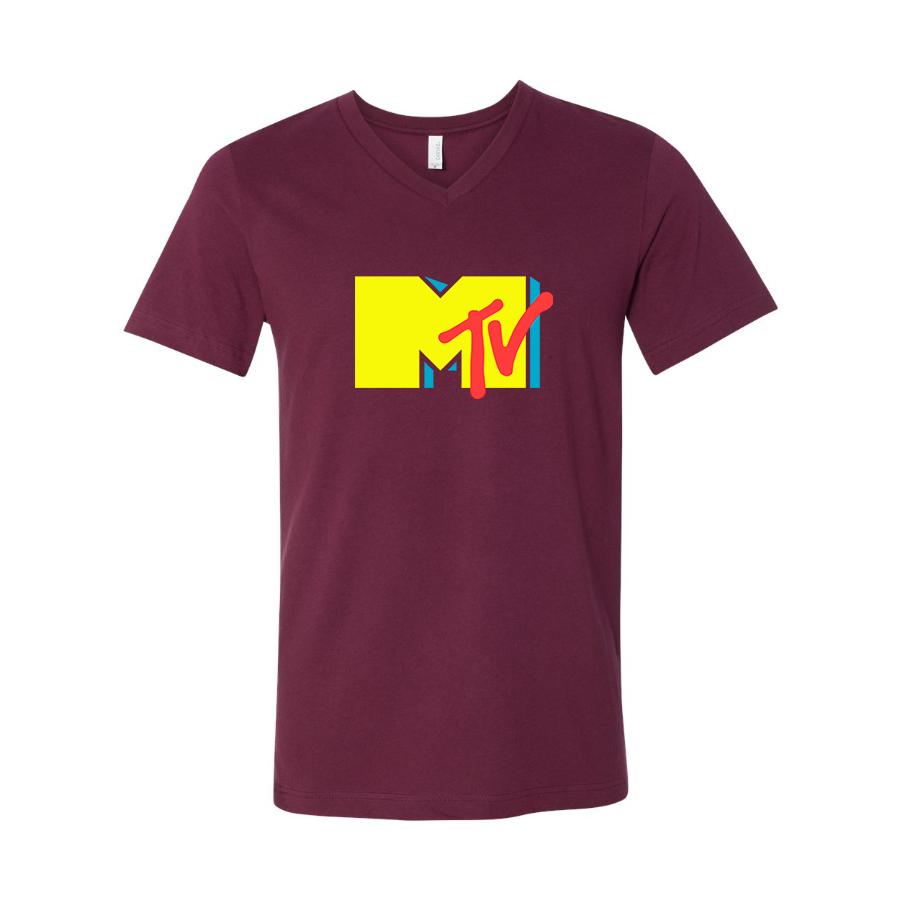 Men's M.T.V BELLA CANVAS Jersey V-Neck Tee