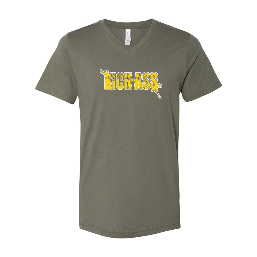 Men's Kick-Ass BELLA CANVAS Jersey V-Neck Tee