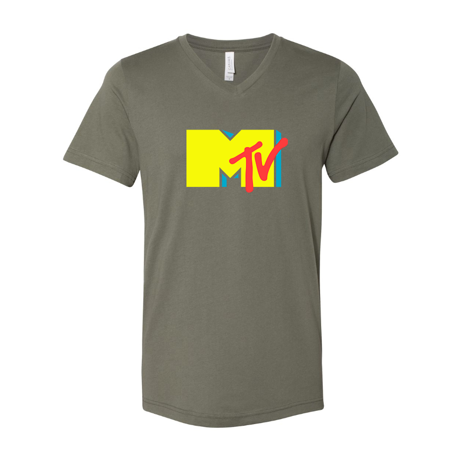 Men's M.T.V BELLA CANVAS Jersey V-Neck Tee