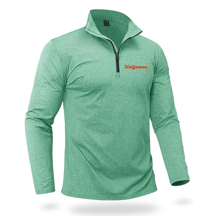 Men's Walgreens Quarter Zip Pullover Premium Fleece Lined Heather Long Sleeve Golf Shirts Midweight 1/4 Half Zip Sweatshirts