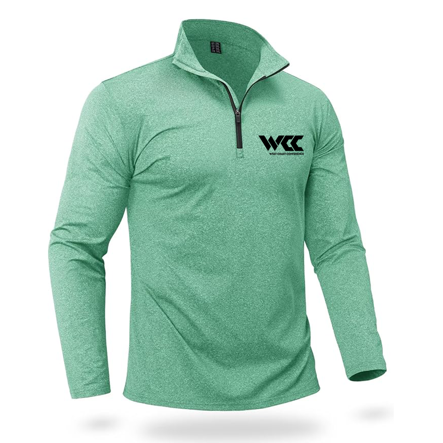 Men's West Coast Conference Quarter Zip Pullover Premium Fleece Lined Heather Long Sleeve Golf Shirts Midweight 1/4 Half Zip Sweatshirts