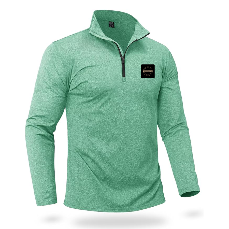 Men's Alphaland Quarter Zip Pullover Premium Fleece Lined Heather Long Sleeve Golf Shirts Midweight 1/4 Half Zip Sweatshirts