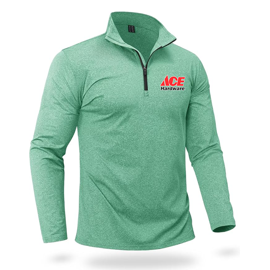 Men's Ace Quarter Zip Pullover Premium Fleece Lined Heather Long Sleeve Golf Shirts Midweight 1/4 Half Zip Sweatshirts