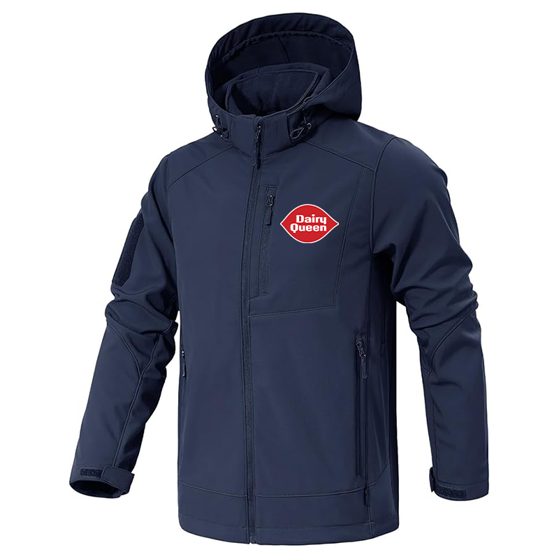Men's Dairy Queen Jacket Waterproof Hooded Coats Tactical Soft Shell Jackets