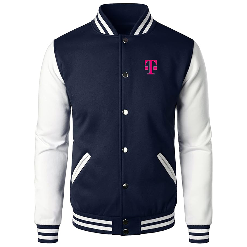 Men's T-Mobile Varsity Baseball Jacket Cotton Blend Letterman Jackets