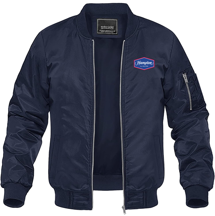 Men's Hampton Lightweight Bomber Jacket Windbreaker Casual Fall Spring Outdoor Coat