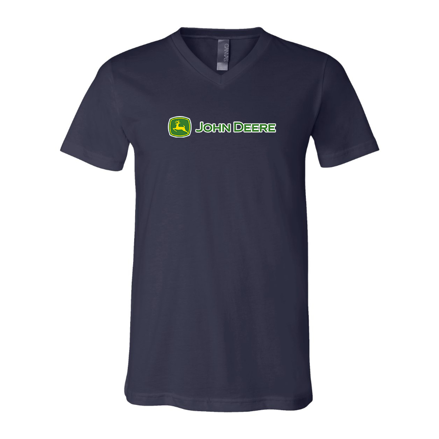 Men's John Deere BELLA CANVAS Jersey V-Neck Tee