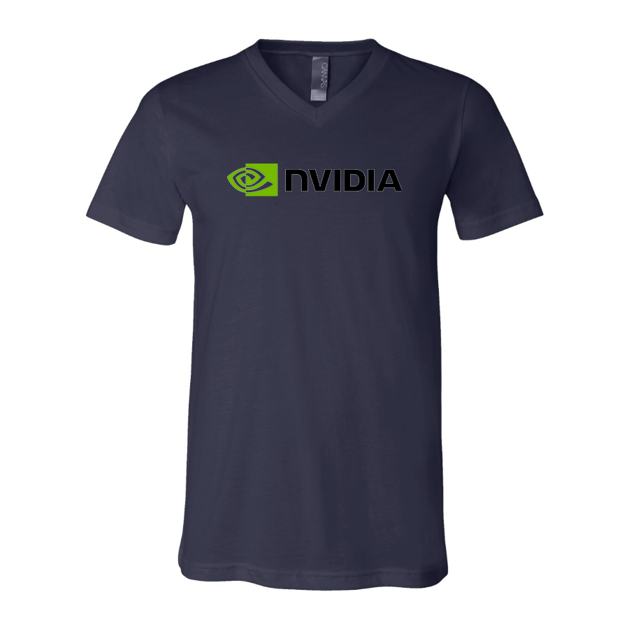 Men's NVIDIA BELLA CANVAS Jersey V-Neck Tee