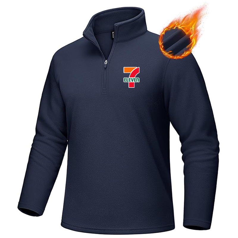 Men's 7-Eleven MAGCOMSEN Quarter-Zip Pullover Polar Fleece Sweatshirt Stand Collar Long Sleeve Shirt for Men Thermal Winter Fall