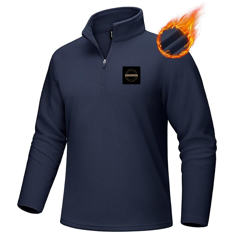 Men's Alphaland MAGCOMSEN Quarter-Zip Pullover Polar Fleece Sweatshirt Stand Collar Long Sleeve Shirt for Men Thermal Winter Fall