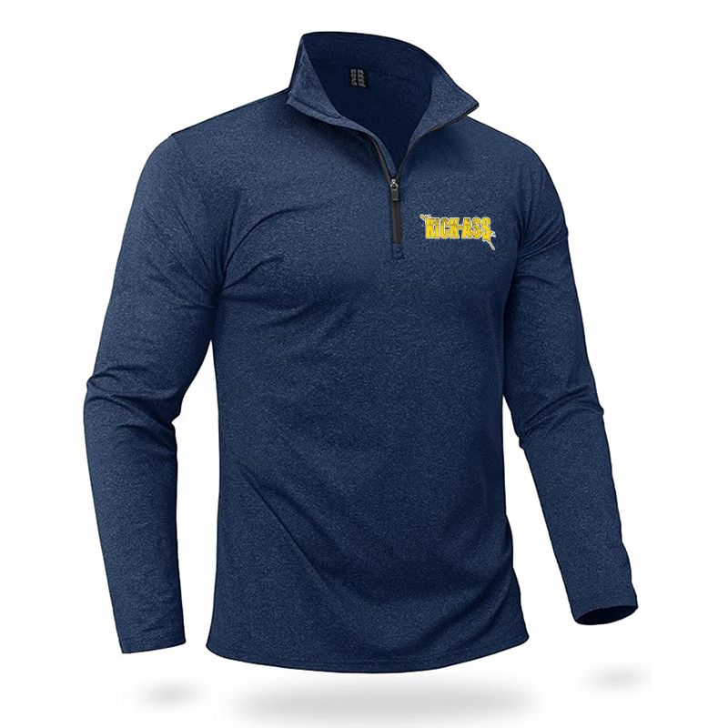 Men's Kick-Ass Quarter Zip Pullover Premium Fleece Lined Heather Long Sleeve Golf Shirts Midweight 1/4 Half Zip Sweatshirts