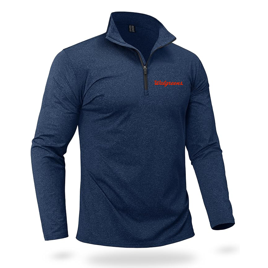 Men's Walgreens Quarter Zip Pullover Premium Fleece Lined Heather Long Sleeve Golf Shirts Midweight 1/4 Half Zip Sweatshirts