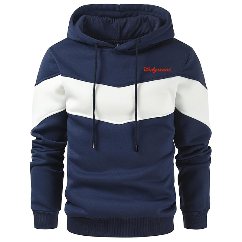 Men's Walgreens Gesean Novelty Color Block Pullover Fleece Hoodie Long Sleeve Casual Sweatshirt with Pocket