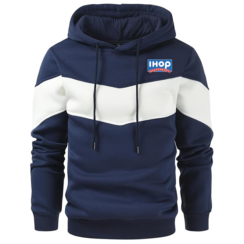 Men's ihop Gesean Novelty Color Block Pullover Fleece Hoodie Long Sleeve Casual Sweatshirt with Pocket