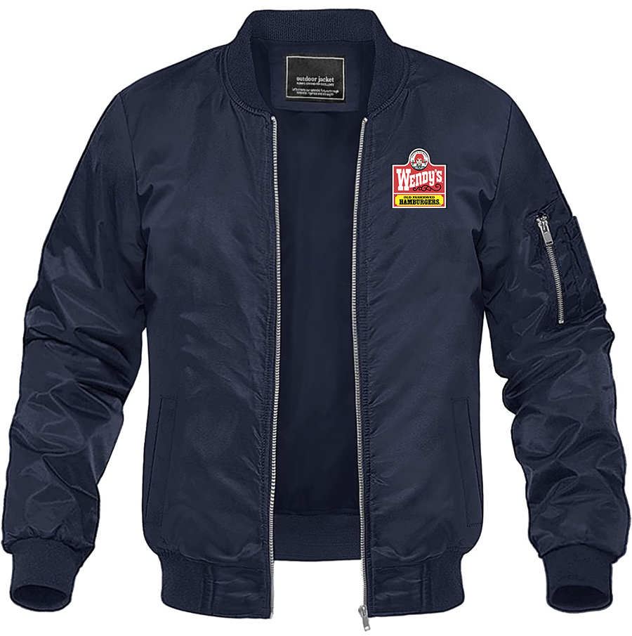 Men's Wendy's Lightweight Bomber Jacket Windbreaker Casual Fall Spring Outdoor Coat