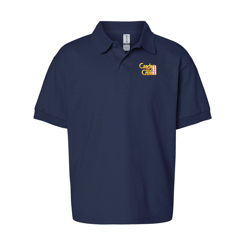 Youth's Candy Crush Gildan Dry Blend Jersey Polo