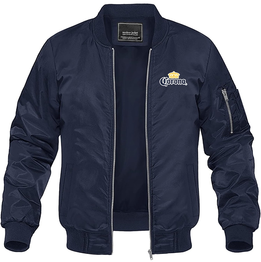 Men's Corona Lightweight Bomber Jacket Windbreaker Casual Fall Spring Outdoor Coat