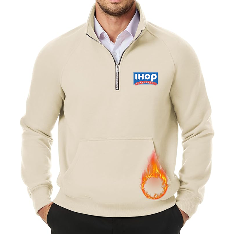 Men's ihop JMIERR Quarter Zip Pullover Heavy Sweatshirts Warm Fleece Sweatshirt Polo