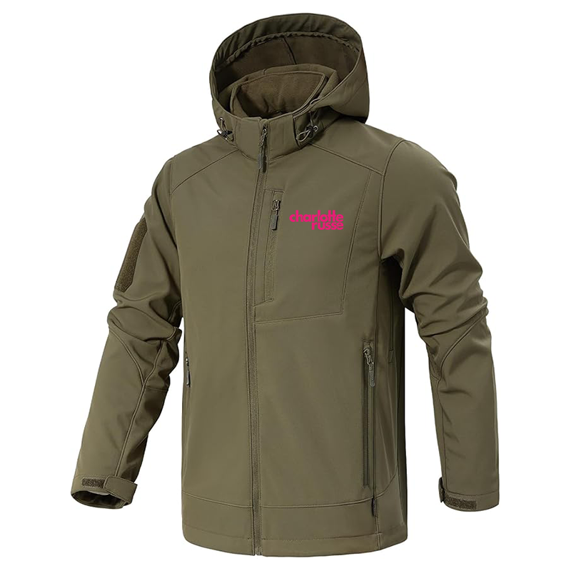 Men's Charlotte Russe Jacket Waterproof Hooded Coats Tactical Soft Shell Jackets