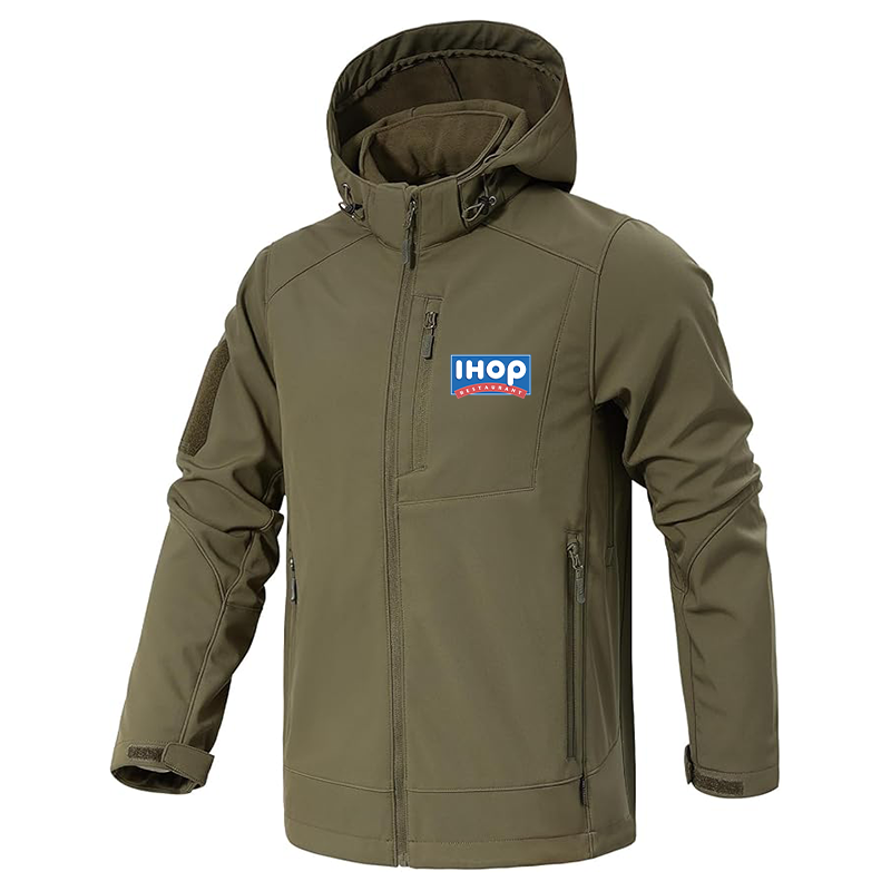 Men's ihop Jacket Waterproof Hooded Coats Tactical Soft Shell Jackets