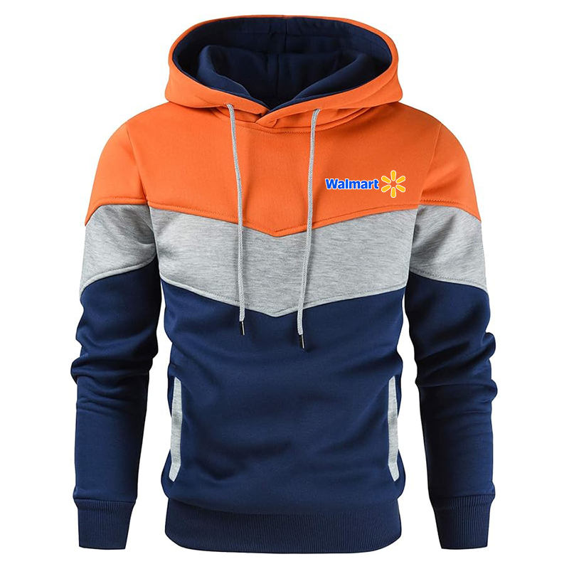 Men's Walmart Gesean Novelty Color Block Pullover Fleece Hoodie Long Sleeve Casual Sweatshirt with Pocket