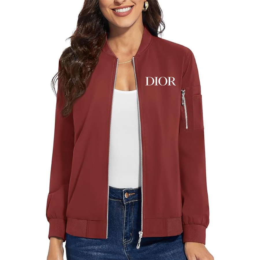 Women's Dior Premium Bomber Jacket with Polished Detailing and Functional Sleeve Pocket Modern Luxury Outerwear