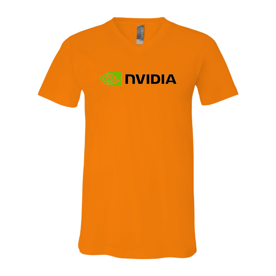 Men's NVIDIA BELLA CANVAS Jersey V-Neck Tee