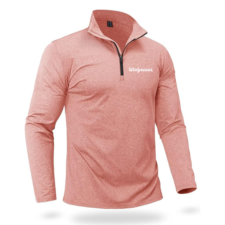Men's Walgreens Quarter Zip Pullover Premium Fleece Lined Heather Long Sleeve Golf Shirts Midweight 1/4 Half Zip Sweatshirts