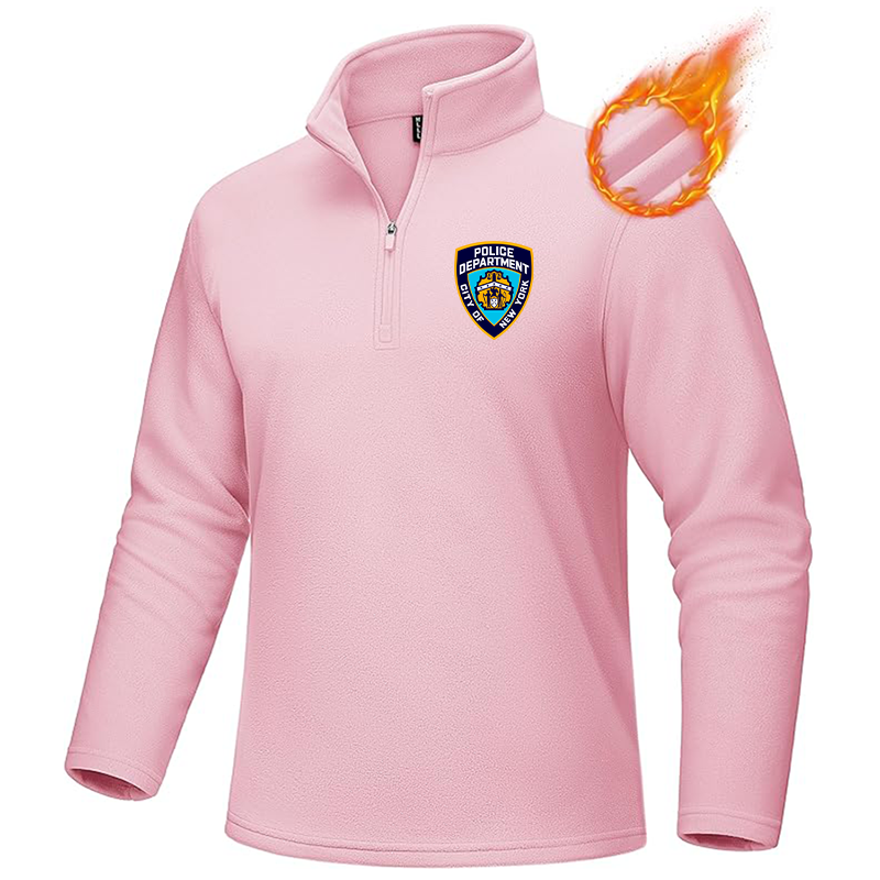 Men's NYPD MAGCOMSEN Quarter-Zip Pullover Polar Fleece Sweatshirt Stand Collar Long Sleeve Shirt for Men Thermal Winter Fall