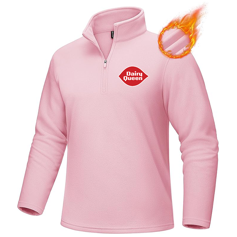 Men's Dairy Queen MAGCOMSEN Quarter-Zip Pullover Polar Fleece Sweatshirt Stand Collar Long Sleeve Shirt for Men Thermal Winter Fall
