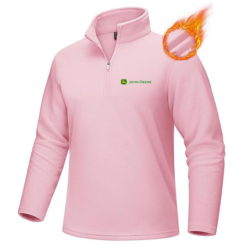 Men's John Deere MAGCOMSEN Quarter-Zip Pullover Polar Fleece Sweatshirt Stand Collar Long Sleeve Shirt for Men Thermal Winter Fall