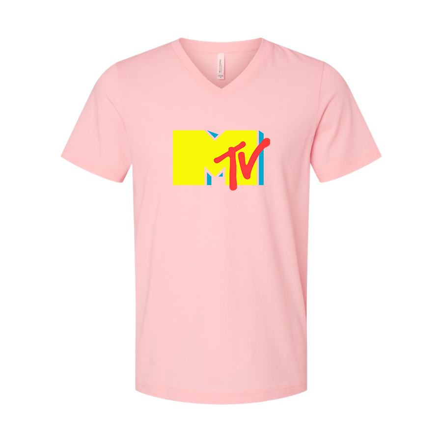 Men's M.T.V BELLA CANVAS Jersey V-Neck Tee
