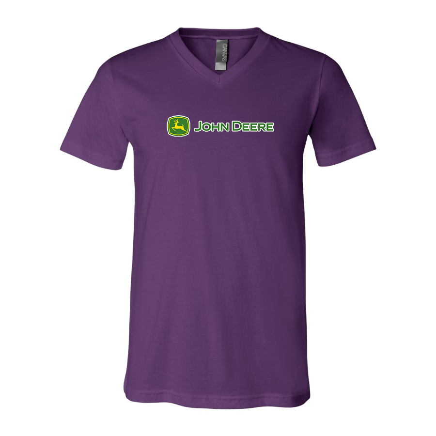 Men's John Deere BELLA CANVAS Jersey V-Neck Tee