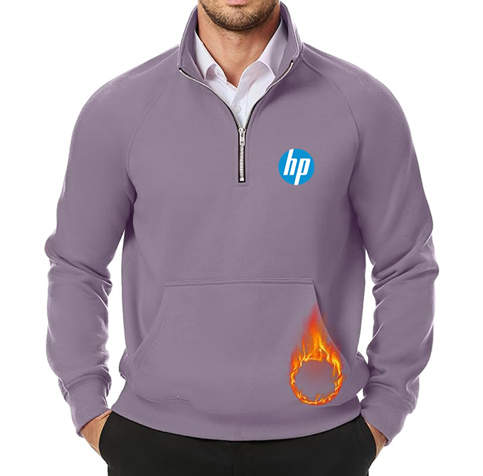Men's hp JMIERR Quarter Zip Pullover Heavy Sweatshirts Warm Fleece Sweatshirt Polo